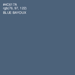 #4C617A - Blue Bayoux Color Image